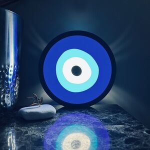 Evil Eye LED Lightbox | 7" 3D Printed Protection Lamp | Nazar Mati | Charm